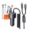 Mcdodo CC-0370 automobilinis įkroviklis, USB-C, Lightning, 120W, ištraukiami kabeliai