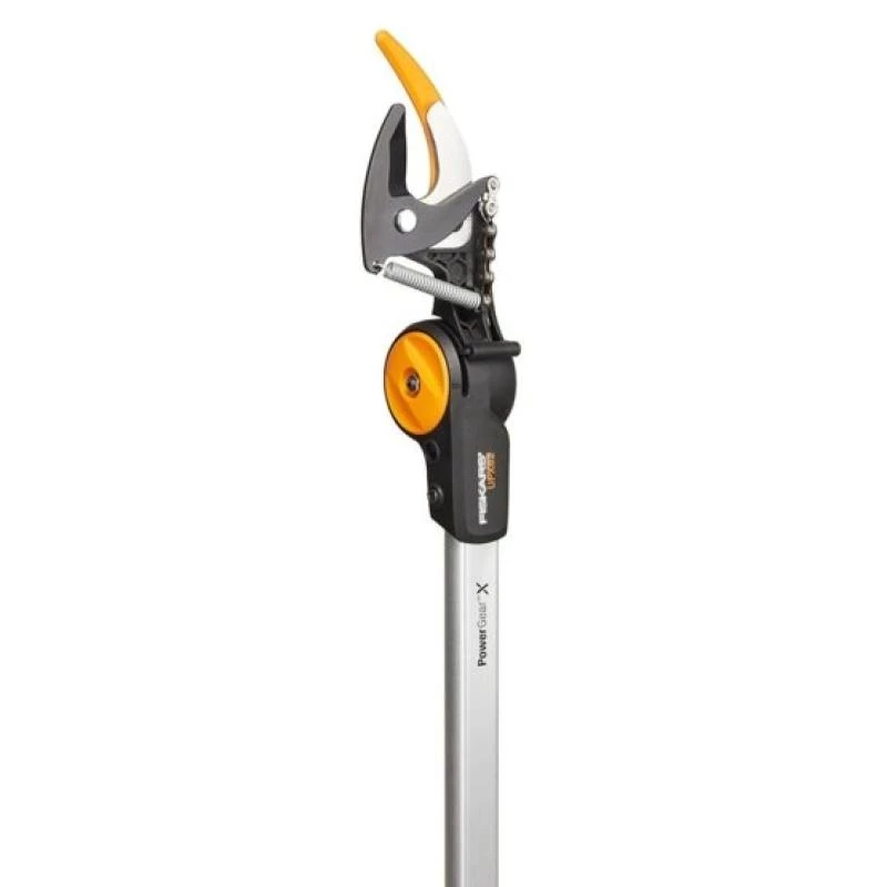 Genėjimo žirklės Fiskars UPX82 Anvil — rankinis genėtuvas sumedėjusiems stiebams, juoda/mėlyna/pilka