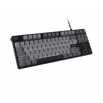 NATEC Fury Gaming klaviatūra Kanabo K2 US baltai apšviesta mechaninė juoda-pilka klaviatūra