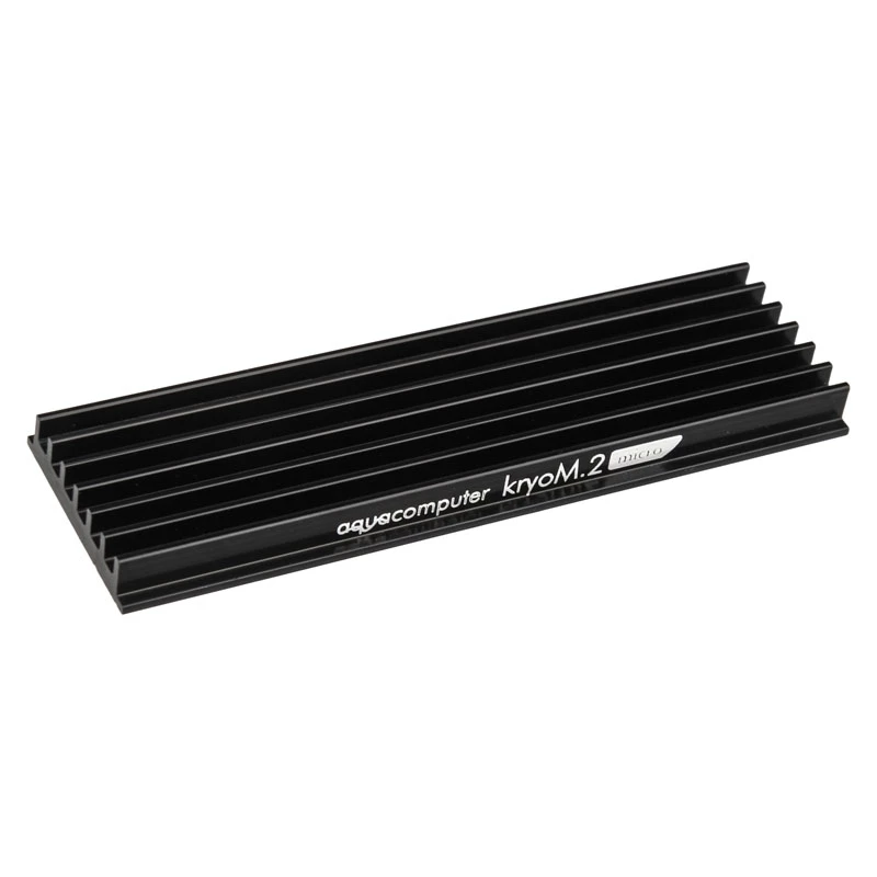 Heatsink Aqua-Computer kryoM.2 — aliuminis / nerūdijantis plienas, 70×24×9 mm