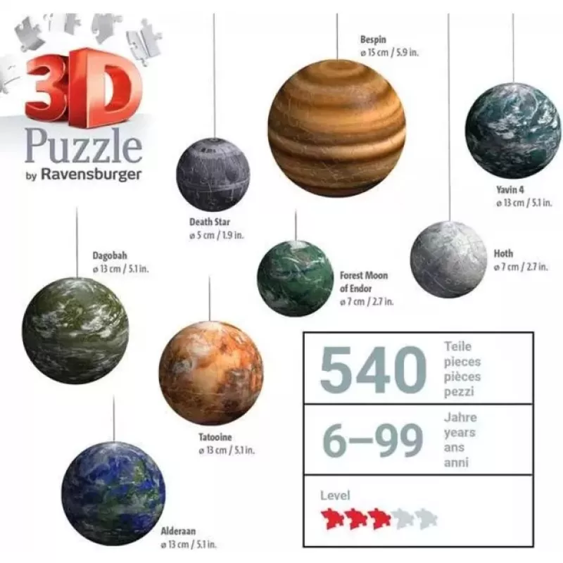 3D Puzzle Ravensburger 11577 Žvaigždžių karai 531 vnt.