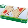 BRIO 33344 Perjungimo bėgių dalis, 2 vnt., raudona