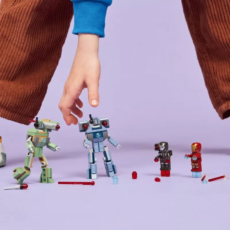 Konstravimo žaislas LEGO Marvel Super Heroes Geležinis žmogus ir War Machine rinkinys 76320, 204 dalys, 2 minifigūrėlės, 100 mm aukštis