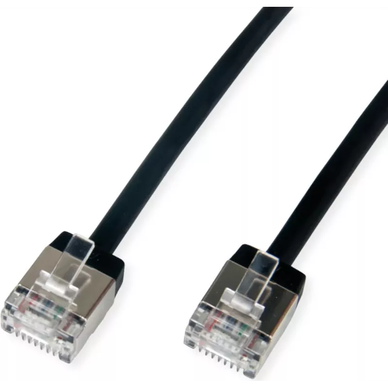 ROLINE U/FTP komutacinis kabelis Cat.6A itin trumpas RJ45 juodas 3 m – Tinklas – CAT 6a (21.15.4563)