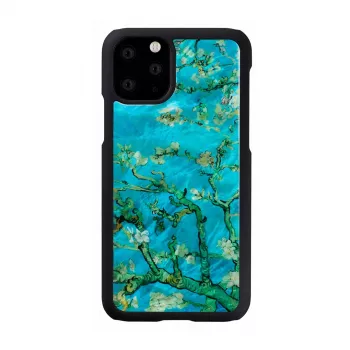 Išmaniojo telefono dėklas iKins, skirtas iPhone 11 Pro — migdolų žiedų juodos spalvos, apsauginis dangtelis