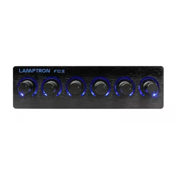 Ventiliatoriaus valdiklis Lamptron FC2 4 kanalų 30 W (PWM/įtampos valdymas kompiuterio aušinimo ventiliatoriams)
