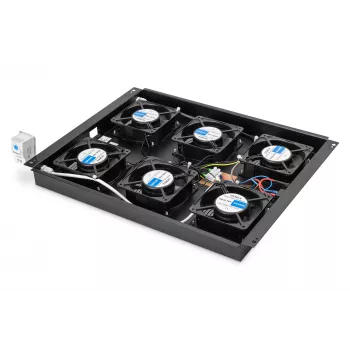 Digitus DN-19 FAN-6-SRV-B gaminys juodos spalvos