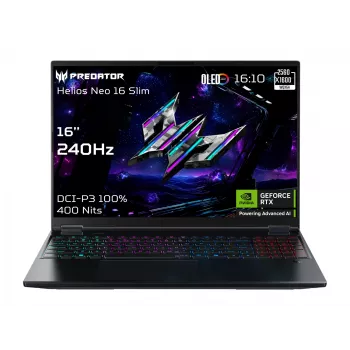 Acer | Predator Helios Neo 16S AI PHN16S-71-95J5 | Juoda | 16 colių | OLED | WQXGA | 240 Hz | Intel Core U9 | 275HX | 64 GB | DDR5 | SSD talpa 1000 GB | NVIDIA GeFo