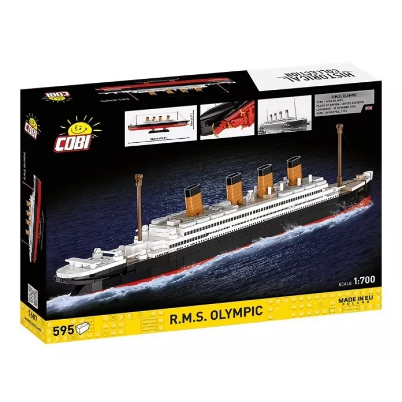 Konstruktorius Cobi Blocks R.M.S. Olympic 59 kaladėlės — 59 dalių modeliavimo rinkinys