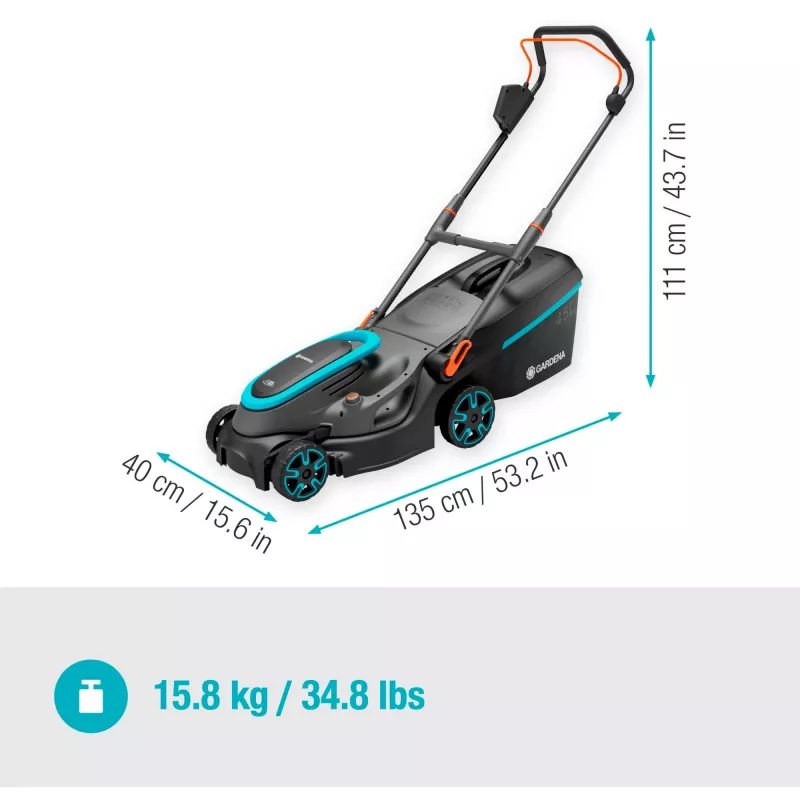 Akumuliatorinė vejapjovė PowerMax 37/36V P4A paruošta naudoti rinkinys, 36 voltų (2x18V) (juoda/pilka, 2x ličio jonų baterija 4,0Ah, POWER FOR ALL ALLIANCE)