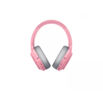 Razer Barracuda belaidės ausinės su lankeliu, žaidimams, USB Type-C, Bluetooth, pilkos, rožinės