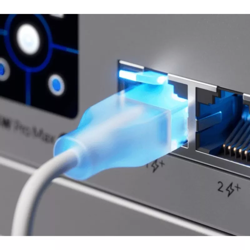Ubiquiti UACC-Cable-Patch-EL-0.15M-W tinklo kabelis permatomas, baltas Cat6