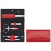 ZWILLING Twinox 97092-002-0 manikiūro kelioninis rinkinys, raudonos odos dėklas, 5 dalys