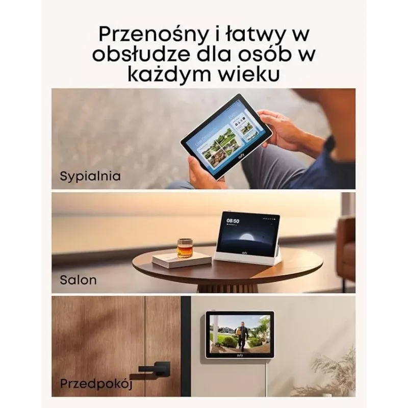 Namų apsaugos asistentas Anker Eufy T87A03W1 išmanusis įrenginys juoda/baltos spalvos
