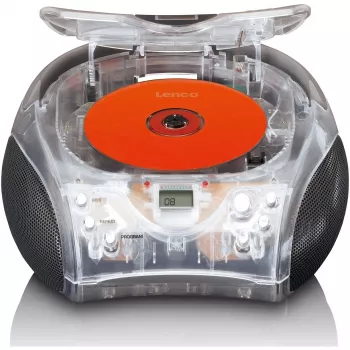Nešiojamasis radijo CD grotuvas Lenco SCD-24TR — FM, 4 W išvestis, LCD, teleskopinė antena, AC/DC, 6×C baterijos