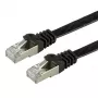 VALUE - komutacinis kabelis - RJ-45 (M) į RJ-45 (M) - 50 cm - FTP - CAT 6a - Halogen-Free, Moulded, Stranded, Flat - Juoda (21.99.0830)