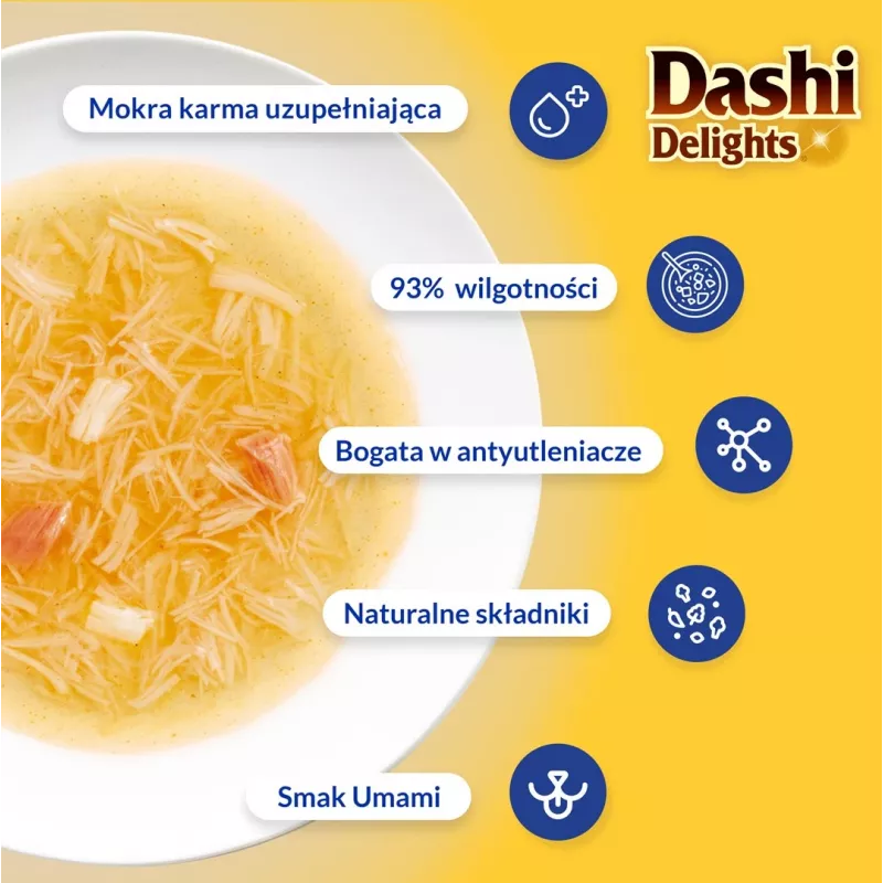 INABA CAT Dashi Delights Silky Broth vištiena su lašiša – katės skanėstas – 40g