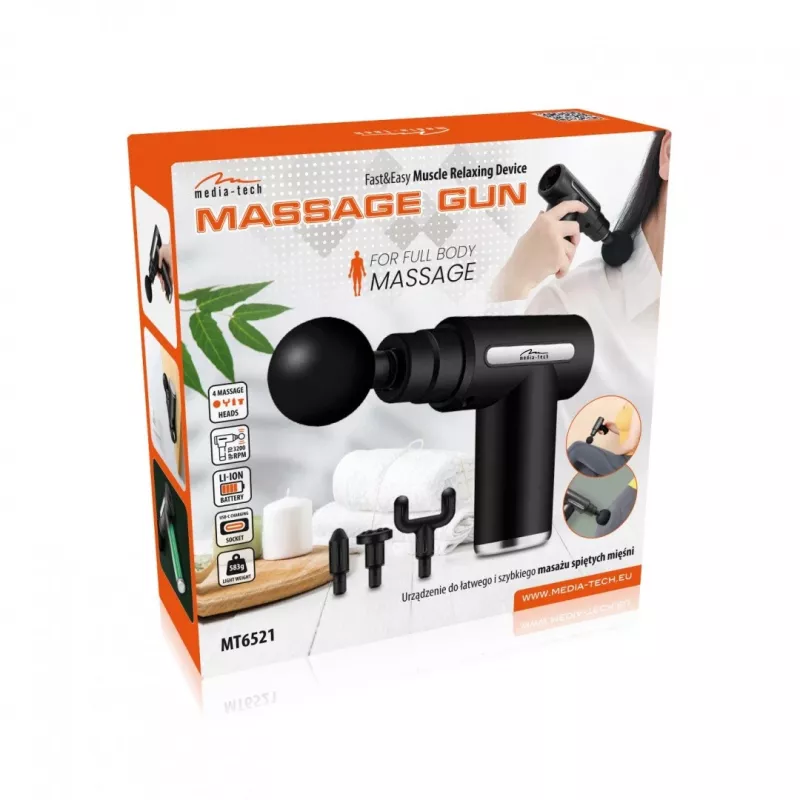 Masažo pistoletas Media-Tech MT6521 Universalus Juodas