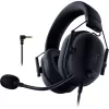 Laidinės žaidimų ausinės Razer JuodaShark V2 X — binauralinės, 3,5 mm, 32 Ω, 12–28000 Hz, lankstus mikrofonas -42 dB, 270 g