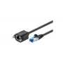 Microconnect SFTP6A03EXT tinklo kabelis juodas 3 m Cat6a S/FTP (S-STP)
