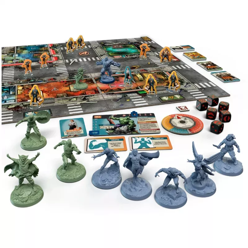 Stalo žaidimas Asmodee Marvel Zombies Heroes' Resistance — bendradarbiavimo miniatiūrų Zombicide kryžminis rinkinys
