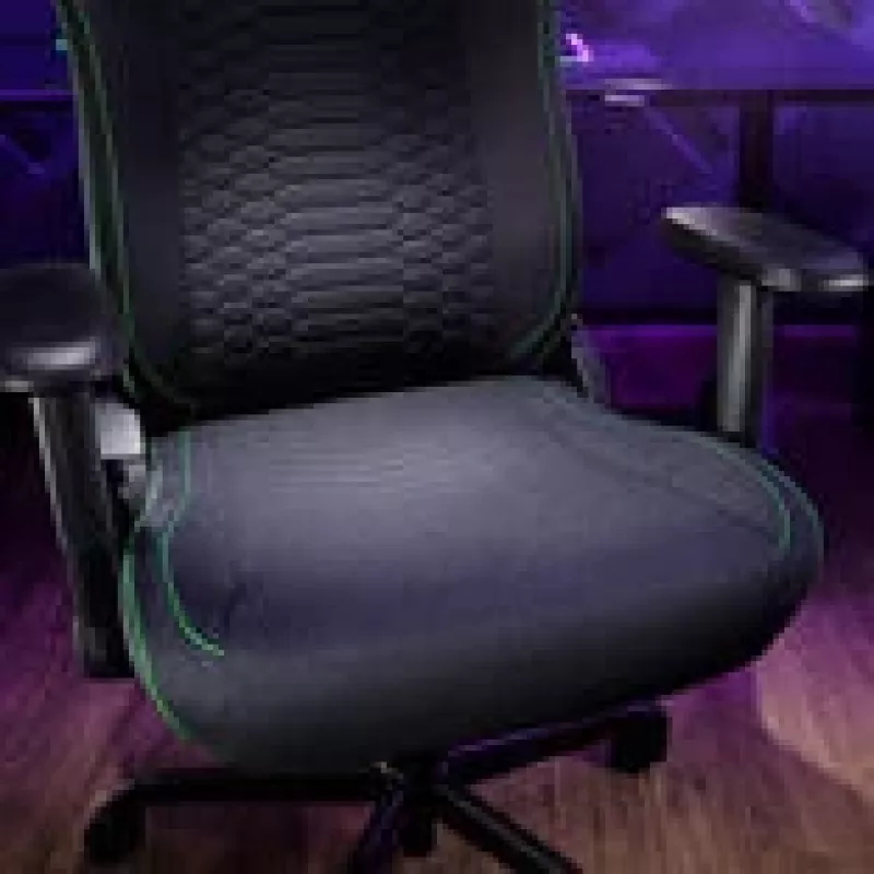 Žaidimų kėdė Razer Iskur V2 X Fabric juoda — ergonomiškas dizainas, juosmens atrama, medžiaginiai apmušalai