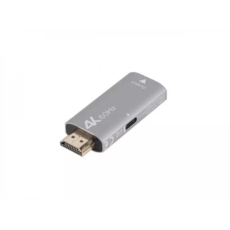 Vaizdo kabelio adapteris Lanberg AD-HD-DP-01 HDMI Type A DisplayPort sidabrinis