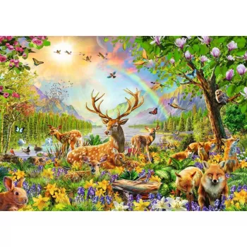 vaikų dėlionė Graceful Deer Family (200 dalių)