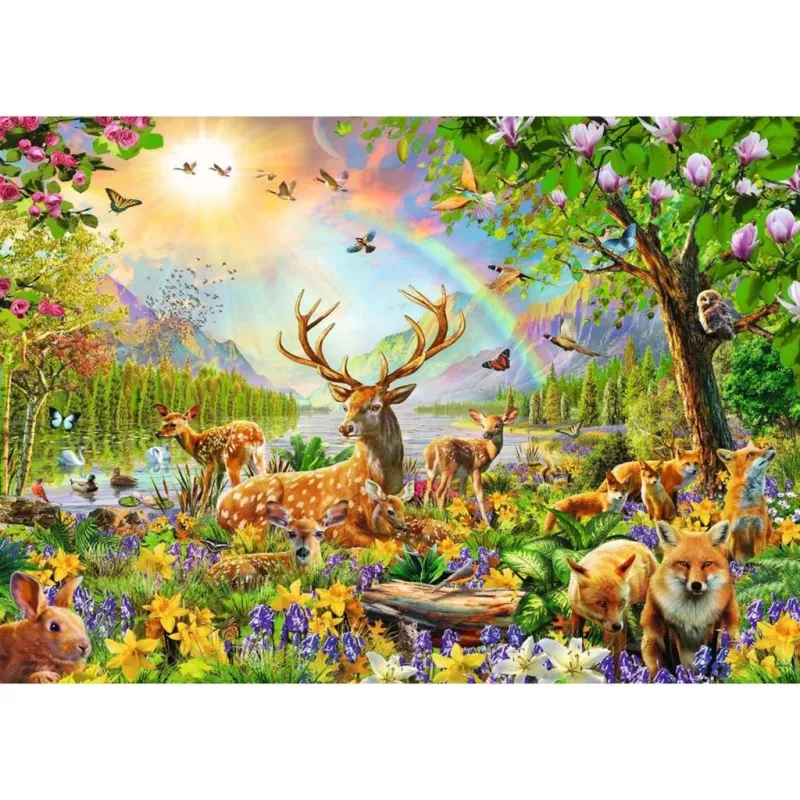 vaikų dėlionė Graceful Deer Family (200 dalių)