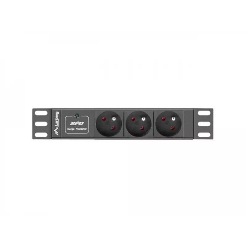 Lanberg PDU-03F-0200-BK Stromverteilereinheit (PDU) 1U Juoda 3 AC-Outputs (PDU-03E-0200-IEC-BK)