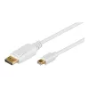 Wentronic Goobay DisplayPort į mini DisplayPort adapterio kabelis 1.2, baltas, 2 m - Mini DisplayPort kištukas > DisplayPort kištukas (52859)
