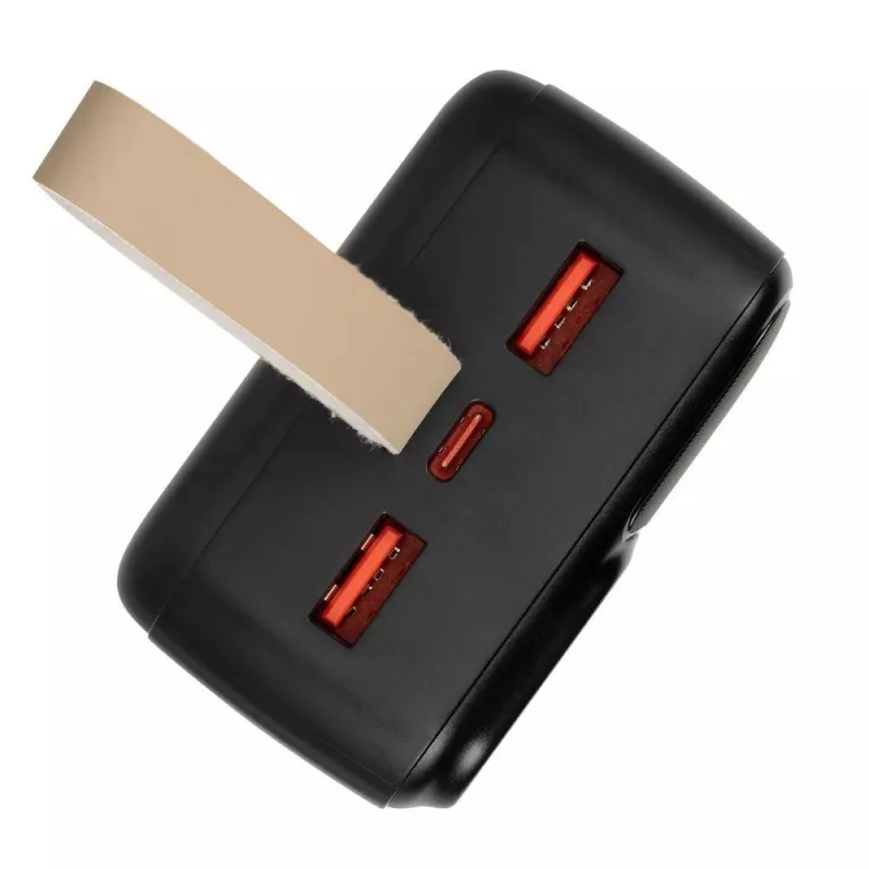 Išorinė baterija Rivacase VA2585 — 30000 mAh LiPo, 2× USB-A + 1× USB-C, pilka, 0,576 kg