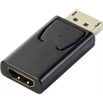 Renkforce RF-5506962 DisplayPort / HDMI adapteris [1x DisplayPort kištukas - 1x HDMI lizdas] Juodi auksu dengti kontaktai (RF-5506962)