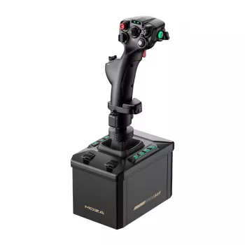 Skrydžių stovo rinkinys MOZA AB6 Flight Simulator — juodos spalvos, ABS, aliuminio ir anglies pluošto konstrukcija, kintamosios srovės maitinimas 110–220 V, maks. 72 W
