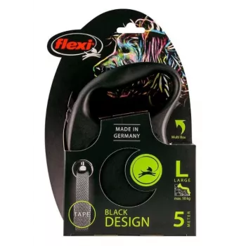 Flexi Juoda Design L 5 m ištraukiamas pavadėlis šunims