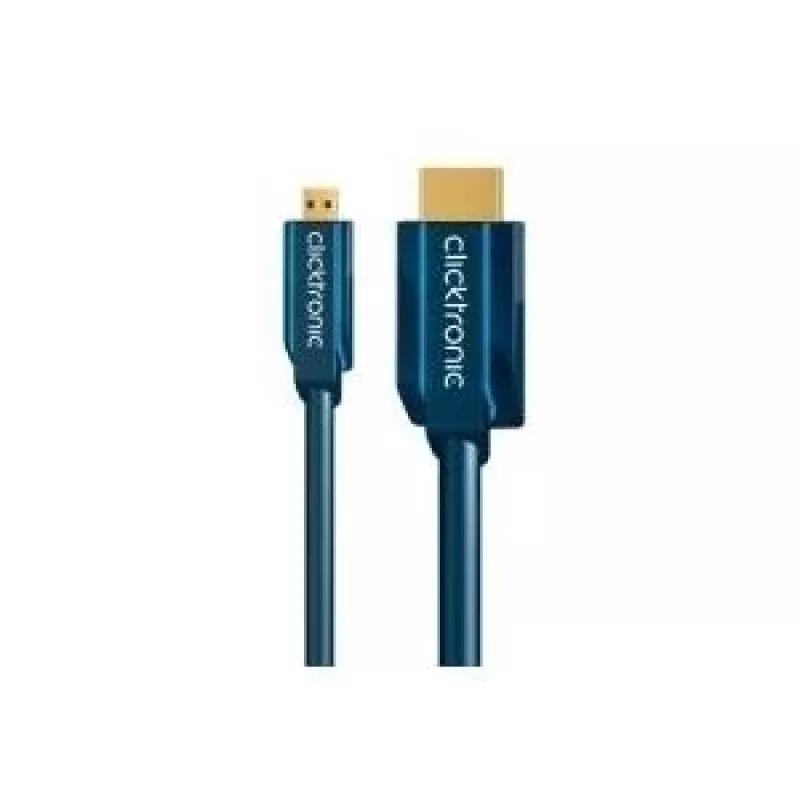Micro-HDMI+Adapter Cable Ethernet(HDMI A/HDMI Micro D) - 5,0 m didelės spartos adapteris HDMI į Micro-HDMI