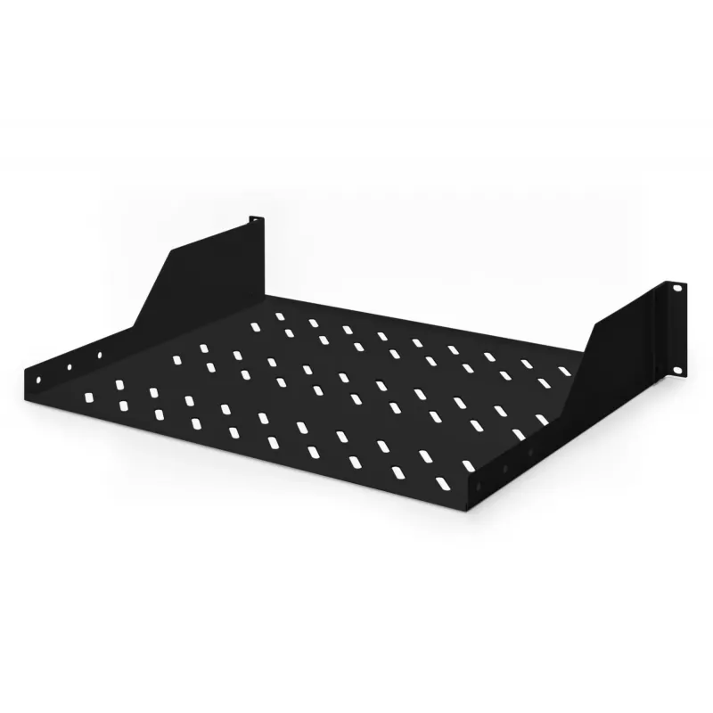 Digitus | 2U fiksuota lentyna stelažams | DN-19 TRAY-2-SW | Juoda | Puikiai tinka komponentų, kurie netinka 483 mm (19 inch) standartui, laikymui. Plonas dizainas, užimantis 2 aukščio vienetų vietą. Lengvai ir greitai montuojama bei išmontuojama. Matmenys 88x