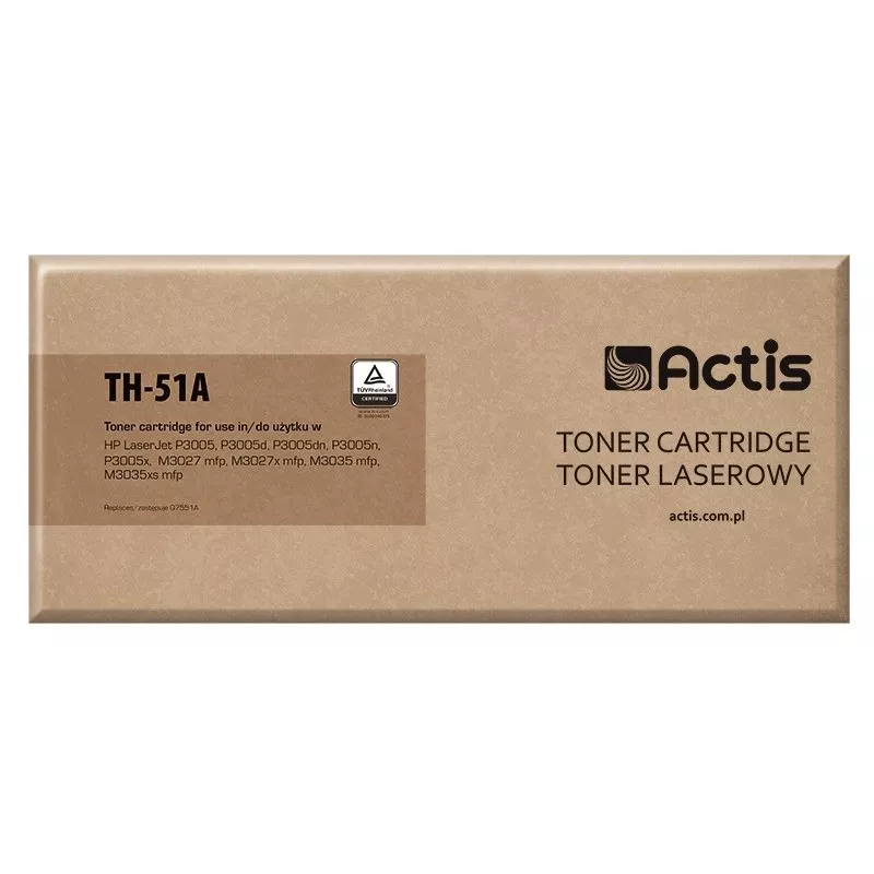 Actis TH-51A dažai (pakeičia HP 51A Q7551A; standartinis; 6500 puslapių; juodas)