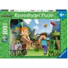 Dėlionė Ravensburger Puzzle XXL 100 dalių Minecraft – didelės dalys vaikams ir gerbėjams