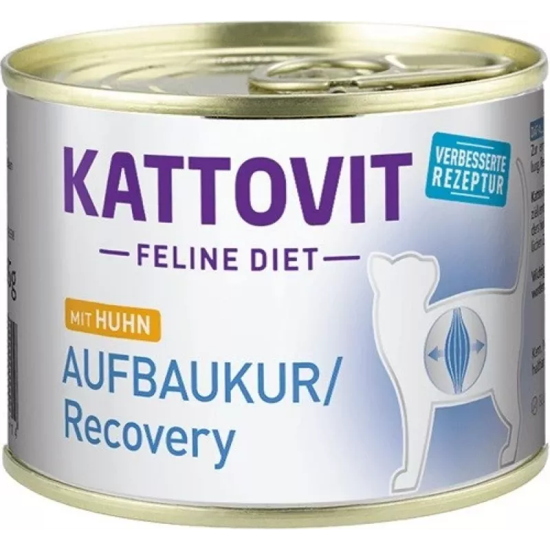 KATTOVIT Feline Diet Aufbaukur Recovery - drėgnas kačių ėdalas - 185g