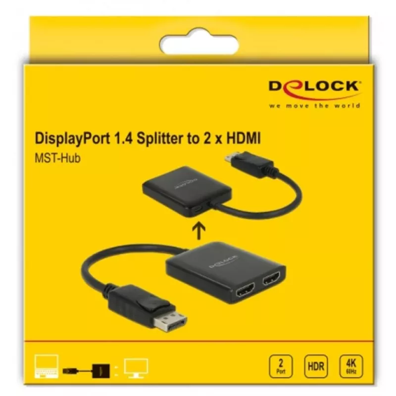 Vaizdo skirstytuvas DeLOCK 87769 DisplayPort į 2x HDMI