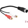 Garso kabelis DeLOCK 85835 0,2 m DIN (5 kontaktų) 2 × RCA juodas