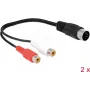 Garso kabelis DeLOCK 85835 0,2 m DIN (5 kontaktų) 2 × RCA juodas