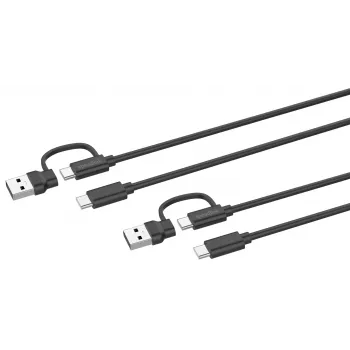 USB 3.2 Gen 1 (3.1 Gen 1) laidas Speedlink SL-460101-BK, 3 m, USB A/USB C į USB C, juodas