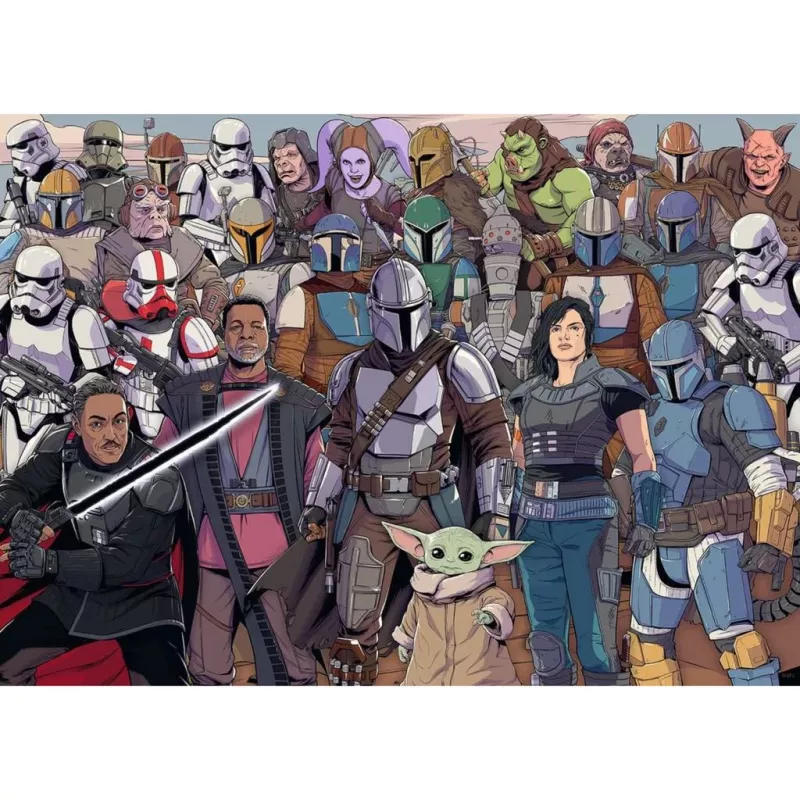 Dėlionė Ravensburger Mandalorian 1000 vnt. – Žvaigždžių karų tematikos 1000 dalių dėlionė