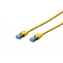 Tinklo komutacinis kabelis DIGITUS CAT 5e SF/UTP, 3 m, RJ-45 į RJ-45, geltonas