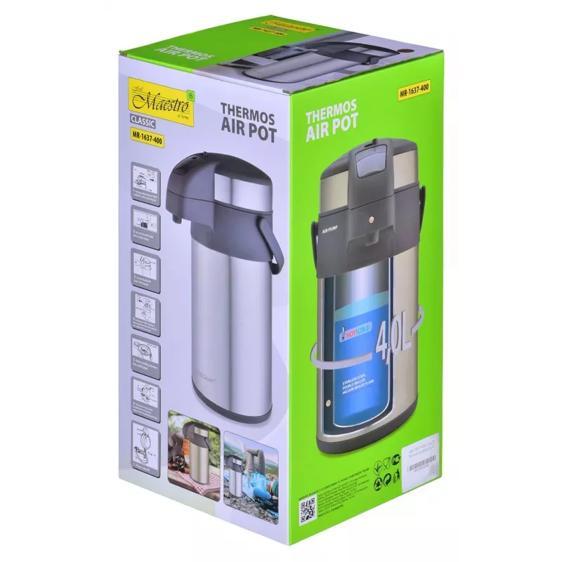 Maestro MR-1637-400-GOLD turistinis termosas, 4 L