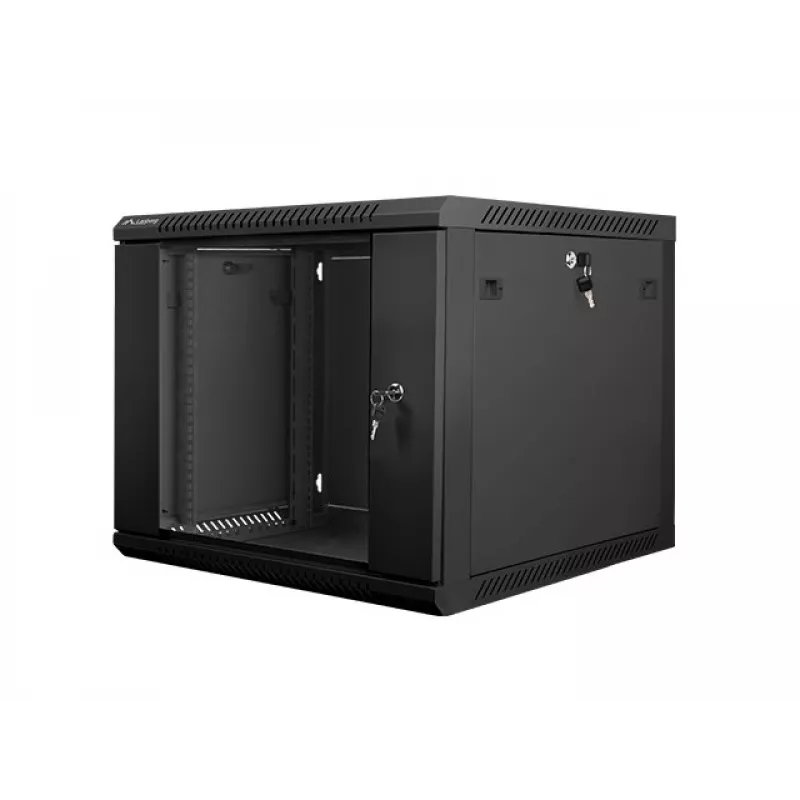 Sieninis stovas LANBERG 9U 19 colių WF01-6609-10B, 600×600×507 mm, 60 kg, IP20, juodos spalvos