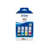 Rašalo kasečių rinkinys Epson EcoTank 103 — Originalių 4 spalvų rinkinys (Juoda, Žydra, Purpurinė, Geltona), Juoda 4500 psl., Spalvota 7500 psl.