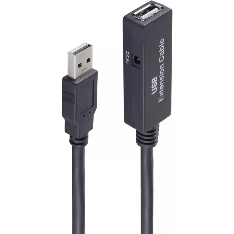 USB laidas ShiverPeaks BS13-29055 5m USB A Juoda